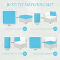 thumbnail image 2 of Kimunuk 9 Pcs Outdoor Patio Replacement Cushions,Waterproof Cushions for 4-Seat Outdoor Sectional Sofa Couch, Lake Blue, 2 of 6