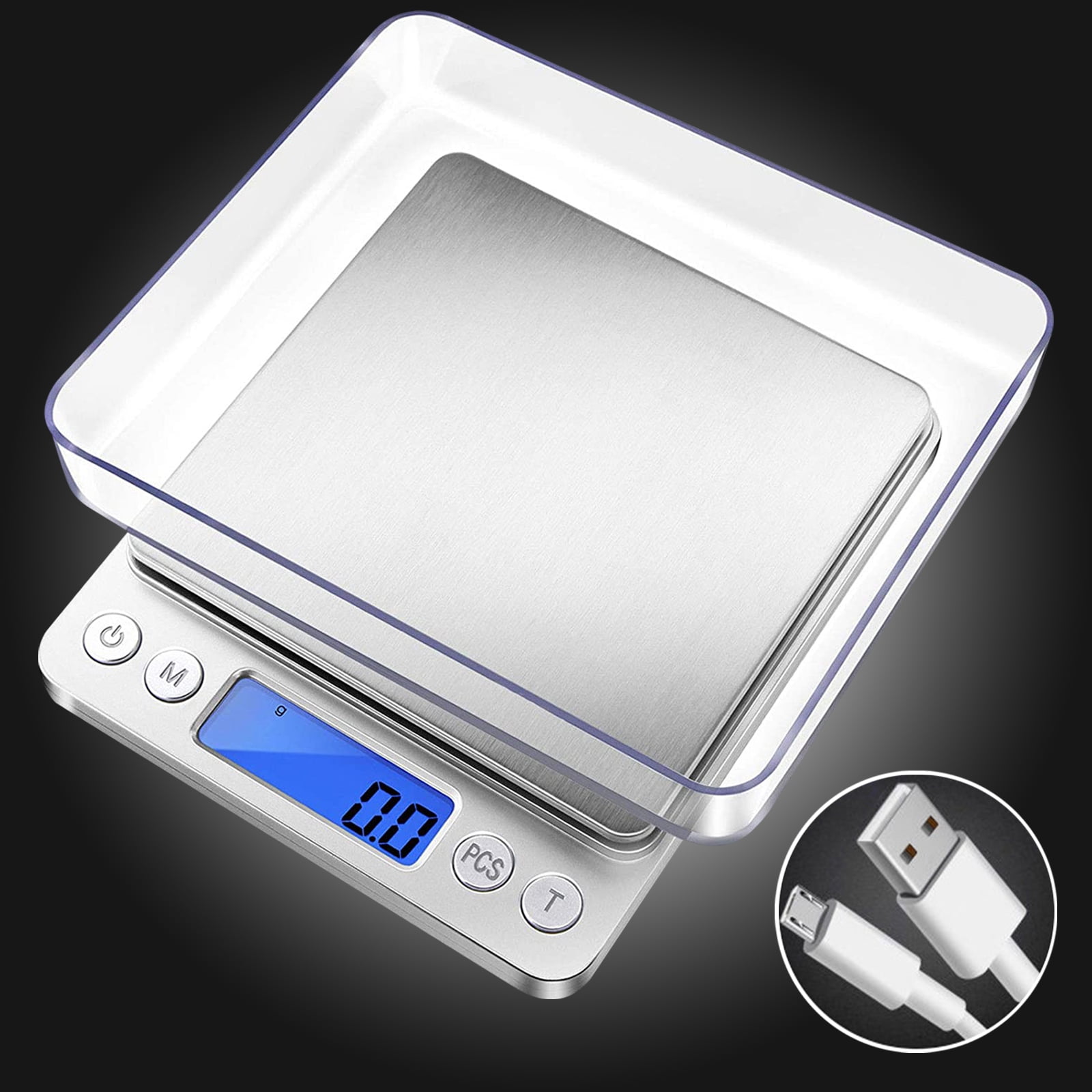 500g/1kg Digital Pocket Scale Weighing Weigh Kitchen Gram Jewelry Scale Balance 