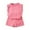 Pink, variant on Boys Outfit Set Sports Tracksuit Solid Color Sleeveless Tank Top and Shorts Set