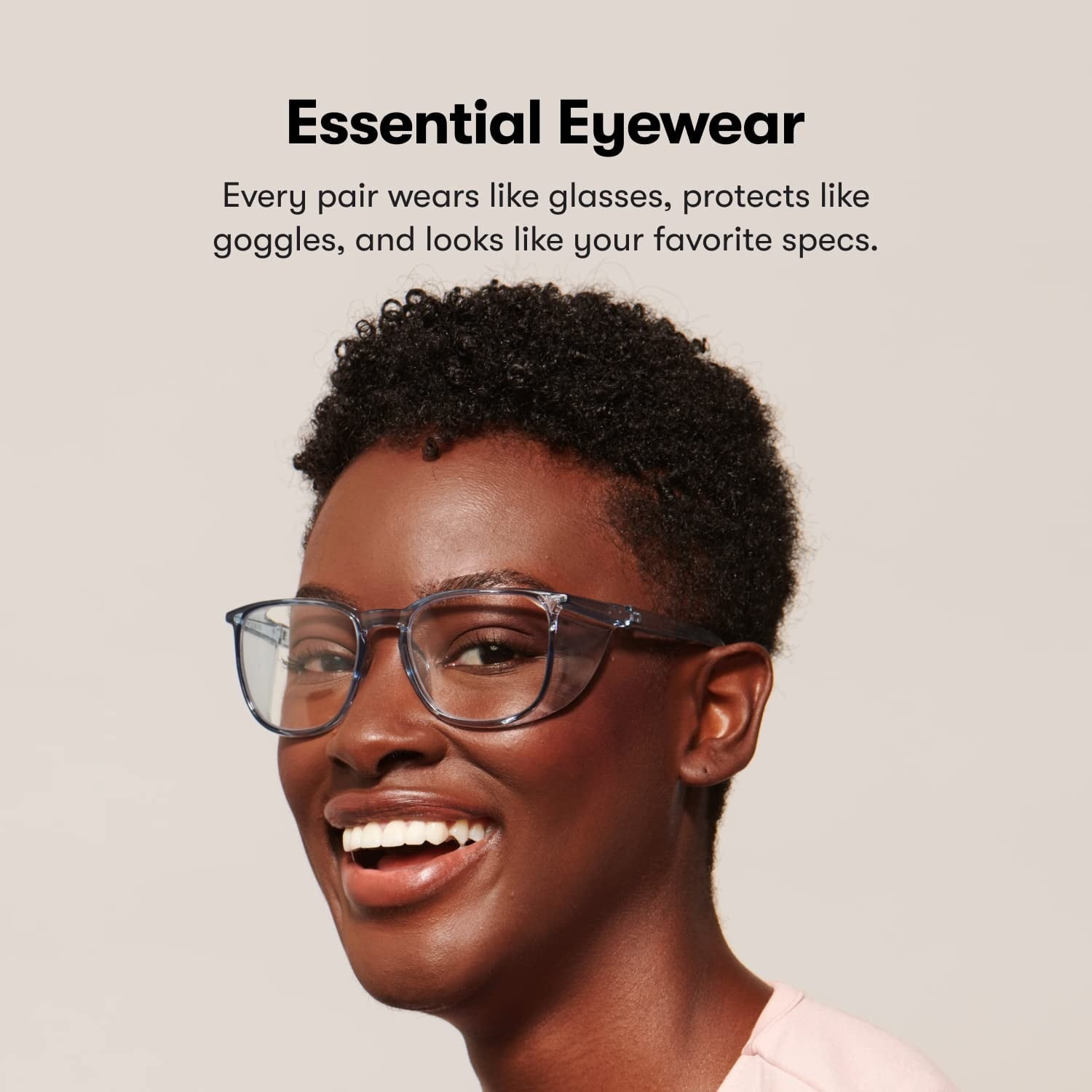 Safety Glasses, Scratch & Shatter-Proof, Blue-Light & UV Blocking Lens, Top & Side Shields, Anti-Fog Dip Coated, Durable, Protective & Stylish Eyewear