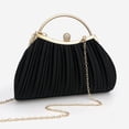 thumbnail image 5 of Clutch Purses for Women Evening Bags Party Clutches Handbag With Detachable Chain Strap for Cocktail Party Black Wedding Purses with Pleated, 5 of 9