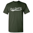 thumbnail image 2 of UGP Campus Apparel East Lansing City Baseball Script Basic Cotton T-Shirt - Small - Forest, 2 of 6