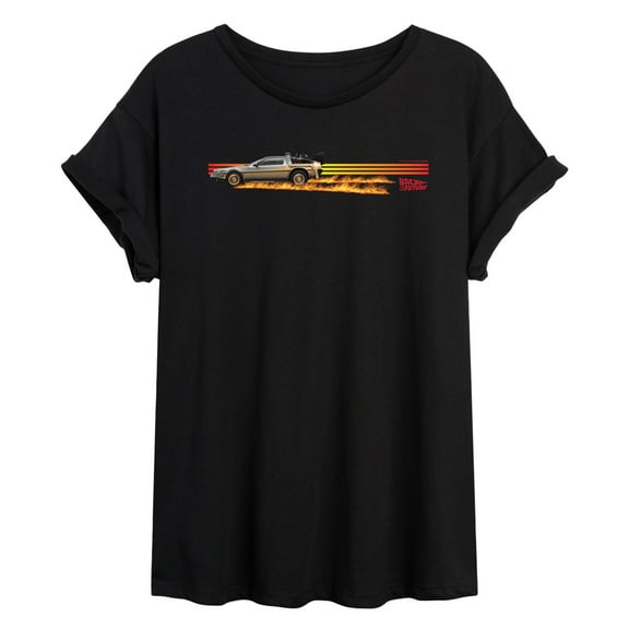 Back To The Future - Delorean - Women's Oversized Graphic T-Shirt