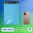 thumbnail image 2 of Blue Poly Mailers, 2 Mil Opaque Waterproof Self-Seal, 1000 Count, 7.5 x 10.5 in, 2 of 7
