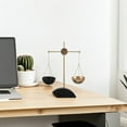 thumbnail image 4 of TABLZONE Libra Balance Scale Figurine, Black Resin and Metal Desktop Decor, Elegant Office and Home Decoration, 4 of 7