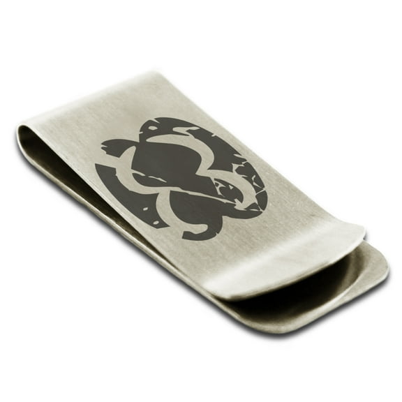 Stainless Steel Ancient Tribal Unity Rune Engraved Money Clip Credit Card Holder