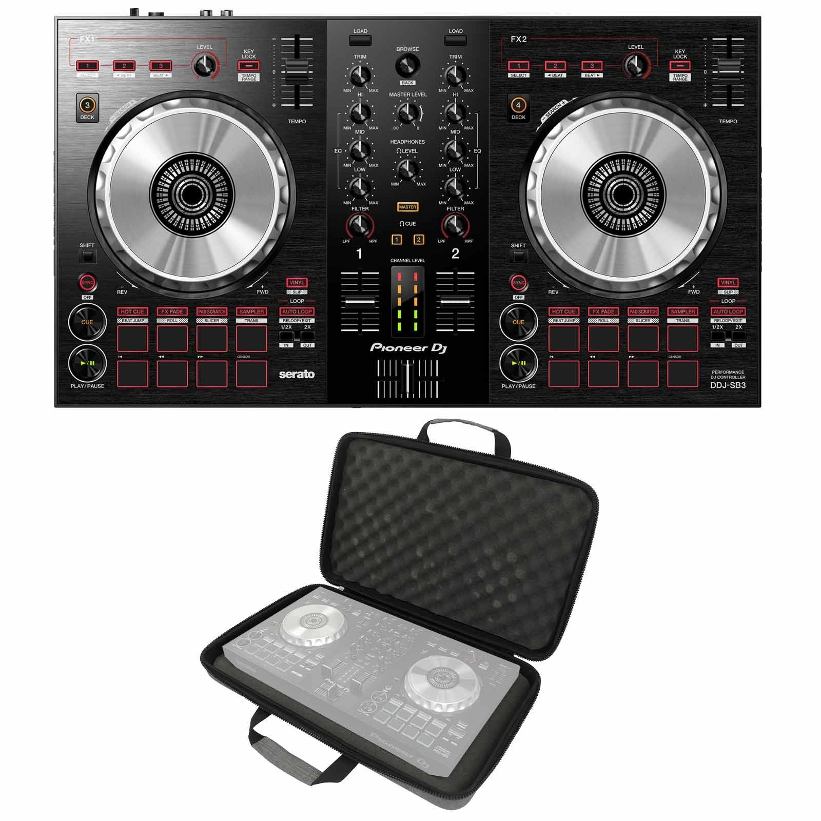 Pioneer DJ DDJSB3 Portable 2Channel Controller for Serato Lite