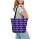 thumbnail image 2 of Balery purple argyle Bolsa de Hombro con Diseño, Bolsa Grande y Duradera, Bolsa Versátil para Compras, 2 of 6