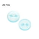 thumbnail image 3 of Uxcell 20pcs 14L Botones de Costura Redondos Azul Lago 9mm 11/32" Resina 2-Hoyos Ojo de Pez Botón de Repuesto para Manualidades, 3 of 6