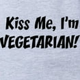 thumbnail image 2 of CafePress - FIN Kiss Me Vegetarian - Cute Infant Baby Football Bodysuit, 2 of 3