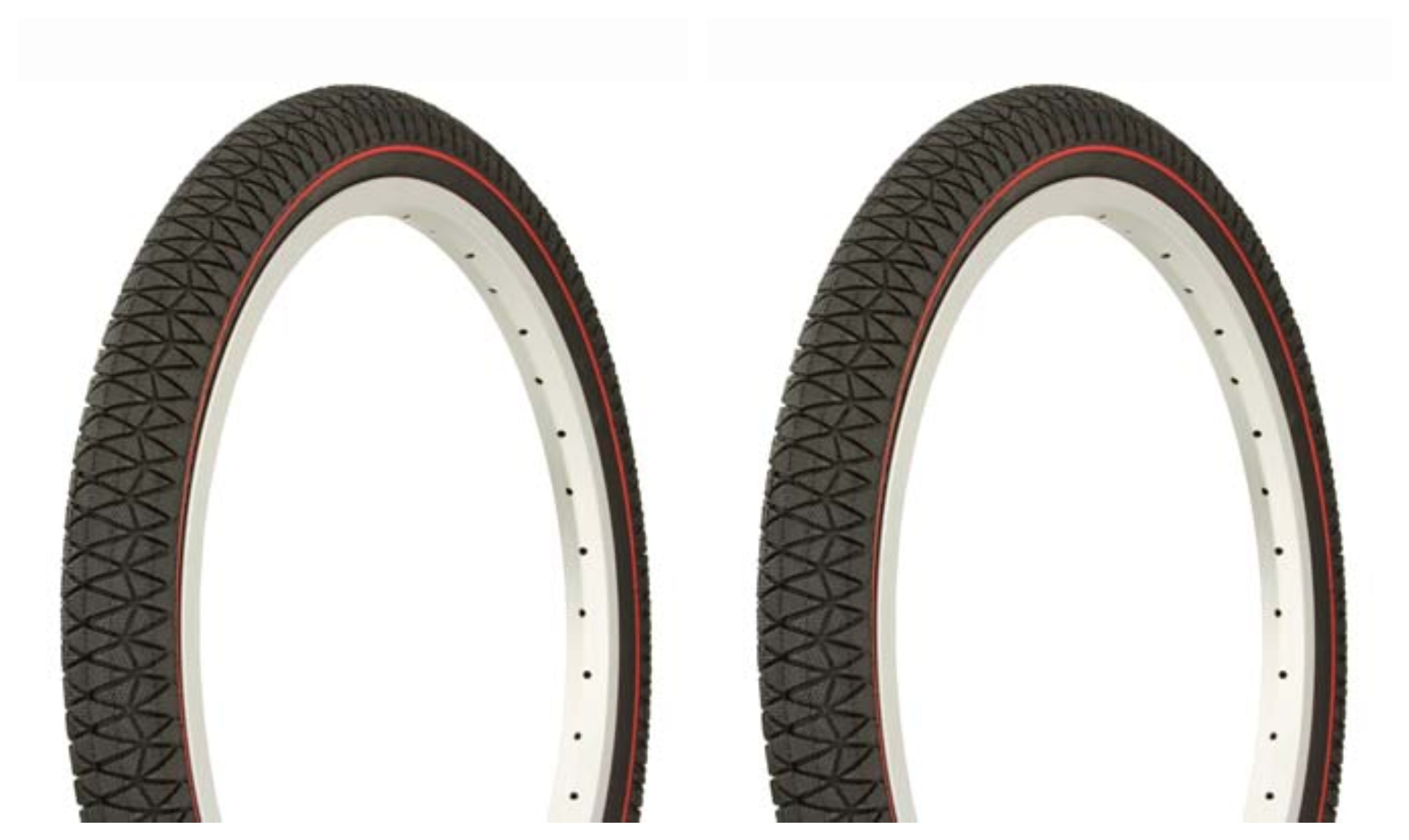 Pair BMX Tire Duro 26" x 1.75" Black/Skin Side Wall HF-143G 