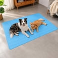 thumbnail image 6 of Pet Mat, Pet Cooling Mat, Quilted Mat, Waterproof Mat for Pets, Reusable Bed Pad, Blue Grid Cooling Sleeping Pad Designed to Keep Dogs, Cats and Small Pets Cool for All Season, 6 of 8