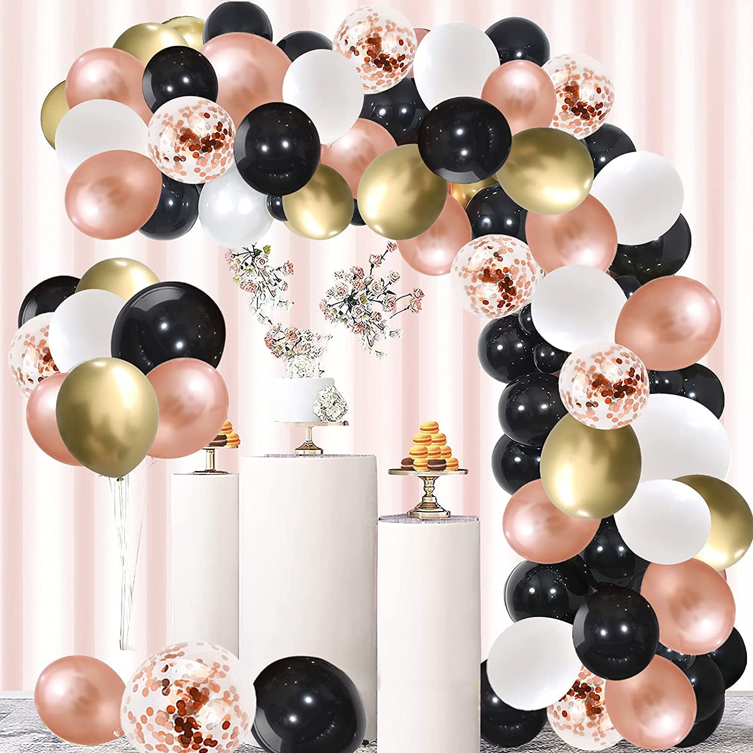 Rose Gold Black And White Balloons ubicaciondepersonas.cdmx.gob.mx