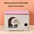 thumbnail image 4 of golytefs Cat Houses & Condos Rainproof Outdoor Cat House Four Seasons Cozy House for Small Pets Outdoor Kitten Nest, 4 of 9