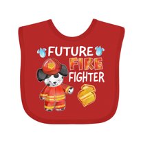 Inktastic Future Fire Fighter with Cute Dalmatian Dog Boys or Girls Baby Bib
