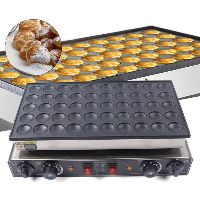 Mini Dutch Pancake Baker Maker, Commercial Electric Nonstick 36Pcs/50Pcs  Poffertje Mini Pancake Maker Stainless Steel for Restaurants, Cafes Shops