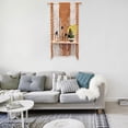 thumbnail image 3 of Estante colgante de pared de tapiz, tejidos de macramé bohemio, decoración de estante flotante, borla, decoración para gar naranja Baoblaze Estante de pared tapiz, 3 of 8