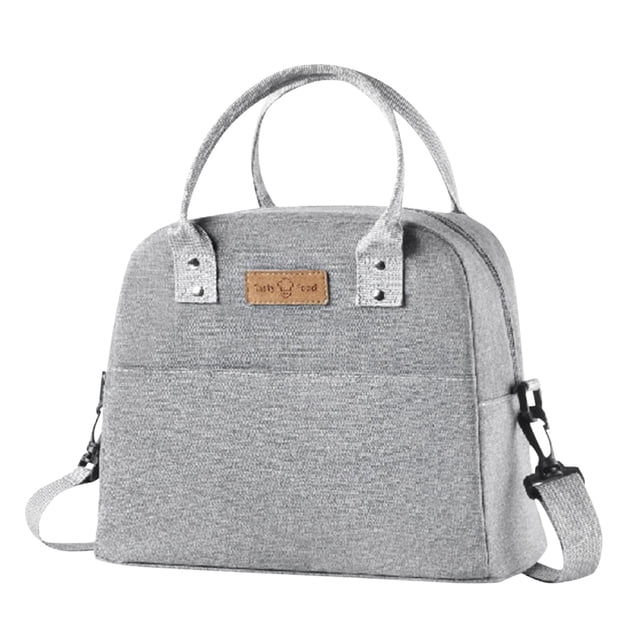 Loncheras para adultos, bolsa térmica grande para la oficina, el trabajo, picnic, playa y viajes, reutilizable, gris