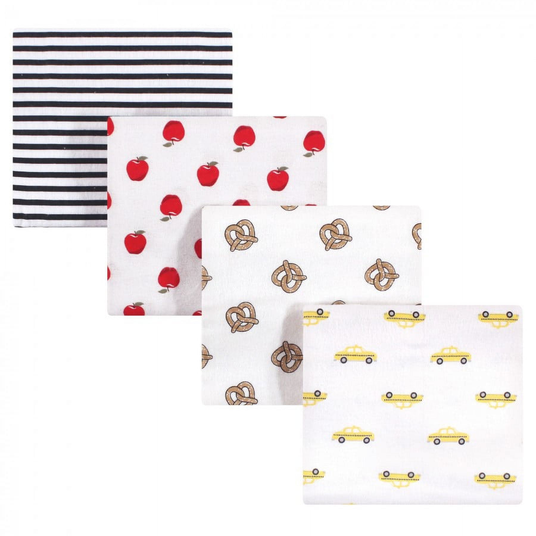 Hudson Baby Cotton Flannel Receiving Blankets Bundle Set, Nyc, One Size