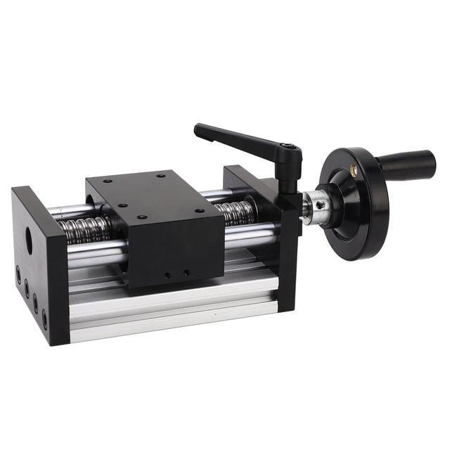 Linear Sliding Table, Slide Linear Stage Universal Easy Operation Alloy 100mm Stroke Low Friction Coefficient With Hand Wheel For CNC