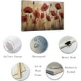 thumbnail image 4 of ZHONGYUTONG Red Poppies Flower Canvas Wall Art Retro Poppy Floral Painting Prints Elegant Rustic Picture Artwork Bathroom Home Decor Framed (28.00" x 42.00"), 4 of 5