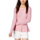 thumbnail image 2 of maison Jules suéter de punto Pointelle para mujer, rosa, extragrande maison Jules Pull-over, 2 of 2