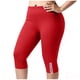 thumbnail image 1 of Pantalones de Yoga de Tamaño Adicional para las Mujeres 3x Color Sólido Bolsillo Capris Cintura Elástica, Transpirable Deporte Casual, 1 of 8
