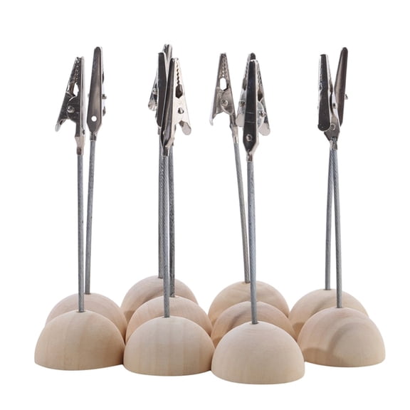 10 Pcs Note Holders Photo Holders Place Card Holders Photo with Clips Memo Clip Holders for Party Restaurants