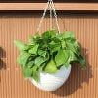 Clearance Under 5$ Hanging Storage FNGZ Hanging Flower Pot White L, Plastic Wall Hanging Storage Basket Plant Planter Flower Pot Garden Decoration
