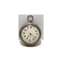 Vintage Solid Brass Pocketwatch Style Wall Clock Working As Described