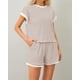 thumbnail image 4 of Shorts Lounge Set MISSACTIVER de punto a rayas para mujer, 2 unidades, 4 of 5