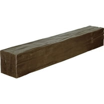 Ekena Millwork 6"H x 8"D x 36"W Riverwood Faux Wood Fireplace Mantel, Natural Mahogany
