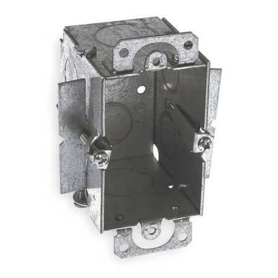 Rectangle  Steel  1 gang Switch Box  Gray Raco  4-1/4 in