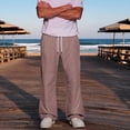 thumbnail image 5 of Dresfit Mens Wide Leg Sweatpants Drawstring Baggy Pants Straight Leg Big and Tall Lightweight Sweat Pants Open Bottom Solid Athletic Joggers with Pockets S, 5 of 7