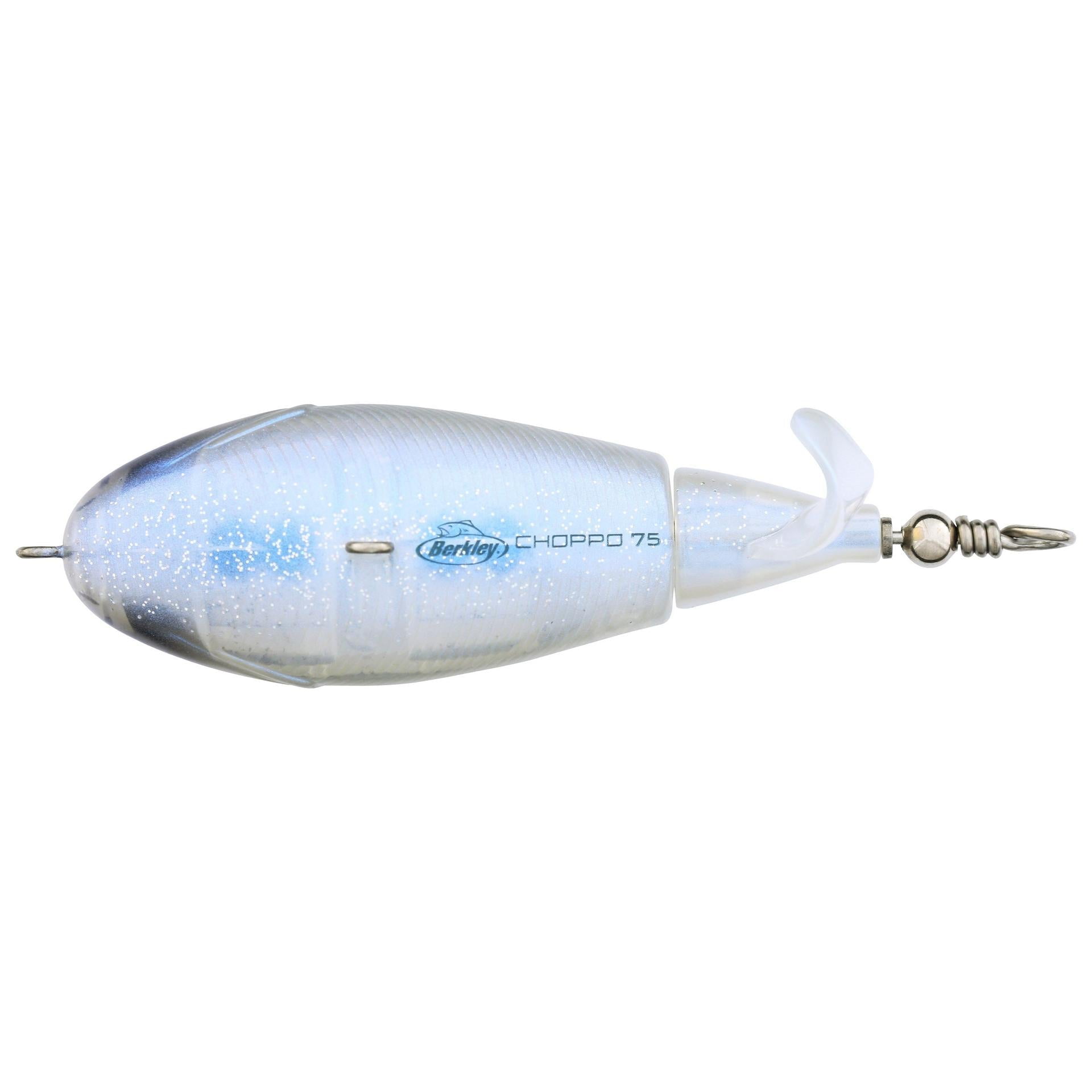 (2 pack) Berkley Choppo Topwater Fishing Lure, Ghost White, Size 90