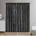 thumbnail image 5 of Mainstays Velvet Sheer Ogee Burnout Rod Pocket Single Curtain Panel, 54" x 84", Black, 5 of 5