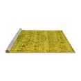 thumbnail image 2 of Ahgly Company Machine Washable Indoor Rectangle Persian Yellow Traditional Area Rugs, 6' x 9', 2 of 4