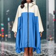 thumbnail image 2 of Lightweight Rain Poncho Jacket Coat For Women With Hood And Secure Pockets, 2 of 6
