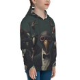 thumbnail image 3 of Fotbe Stylish Avian Gathering Pattern Youth Pullover Hooded Sweatshirt, Boys Hoodie, Kangaroo Pocket Hoodie for Kids Girls -Medium, 3 of 6