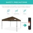 thumbnail image 6 of Best Choice Products 10x10ft Easy Setup Pop Up Canopy w/ 1-Button Setup, Wheeled Case, 4 Weight Bags - Brown, 6 of 10