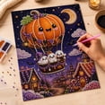 thumbnail image 3 of Halloween Pearl Art Kit - Halloween Diamond Art DIY Kits for Adults, Including Ghosts, Pumpkin, Cat & Skull & Witch, Turn Tiny Pearls into Spooky-Cute Magic for Gifts E, 3 of 5