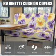 thumbnail image 4 of XYZCANDO Pansy RV Dinette Cushions Universal RV Decor Stretchable Sofa Covers Furniture Protector Comfortable Slip Covers for Loveseat Purple, 4 of 7