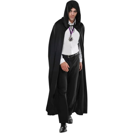 - Black Hooded Full Length Cape, Adult