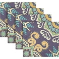 thumbnail image 5 of Coolnut Retro and Elegant Bohemia Cloth Napkins Set of 6, Durable Printed Washable Table Napkins for Valentines, Weddings, Dinners Parties Home Decor, 20 x 20 Inch Washcloth Gift, 5 of 7