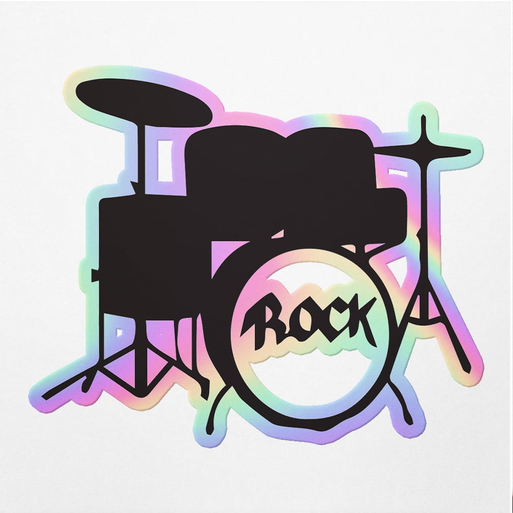 Vinyl Stickers Decals Of Drums, Music Illustration Apply On Any