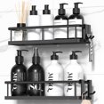thumbnail image 1 of Organizador de baño adhesivo Shower Caddy YASONIC, paquete de 2 unidades, negro, 1 of 8
