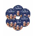 thumbnail image 7 of 15 Inch Round Placemats Set of 6, Gingerbread Navy Blue Non Slip Heat Insulation PP Table Mats, Christmas Winter Snowflake Washable Place Mats for Kitchen Dining Party Table Decor, 7 of 7