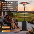 thumbnail image 3 of Seizeen Portable Patio Heaters, 50,000 BTU Outdoor Heaters with Stainless Steel Burner, Propane Heater with Wheels and Fast Ignition System, for Poolside Porch Garden Deck Use, 3 of 11