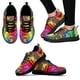 thumbnail image 1 of Zapatos de exterior ligeros con diseño de textura de mármol colorido psicodélico de moda, zapatos casuales de suela suave para exteriores, 1 of 6