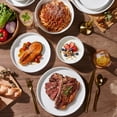 thumbnail image 2 of Onader 8-Piece Stoneware Dinnerware Set, Speckled Plates and Bowls Sets for Restaurant Microwave & Dishwasher Safe, Speckle White, 2 of 9